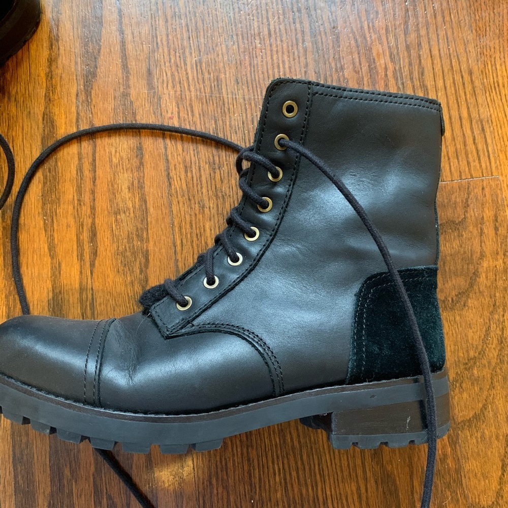 Ugg Shearling lined combat boots
